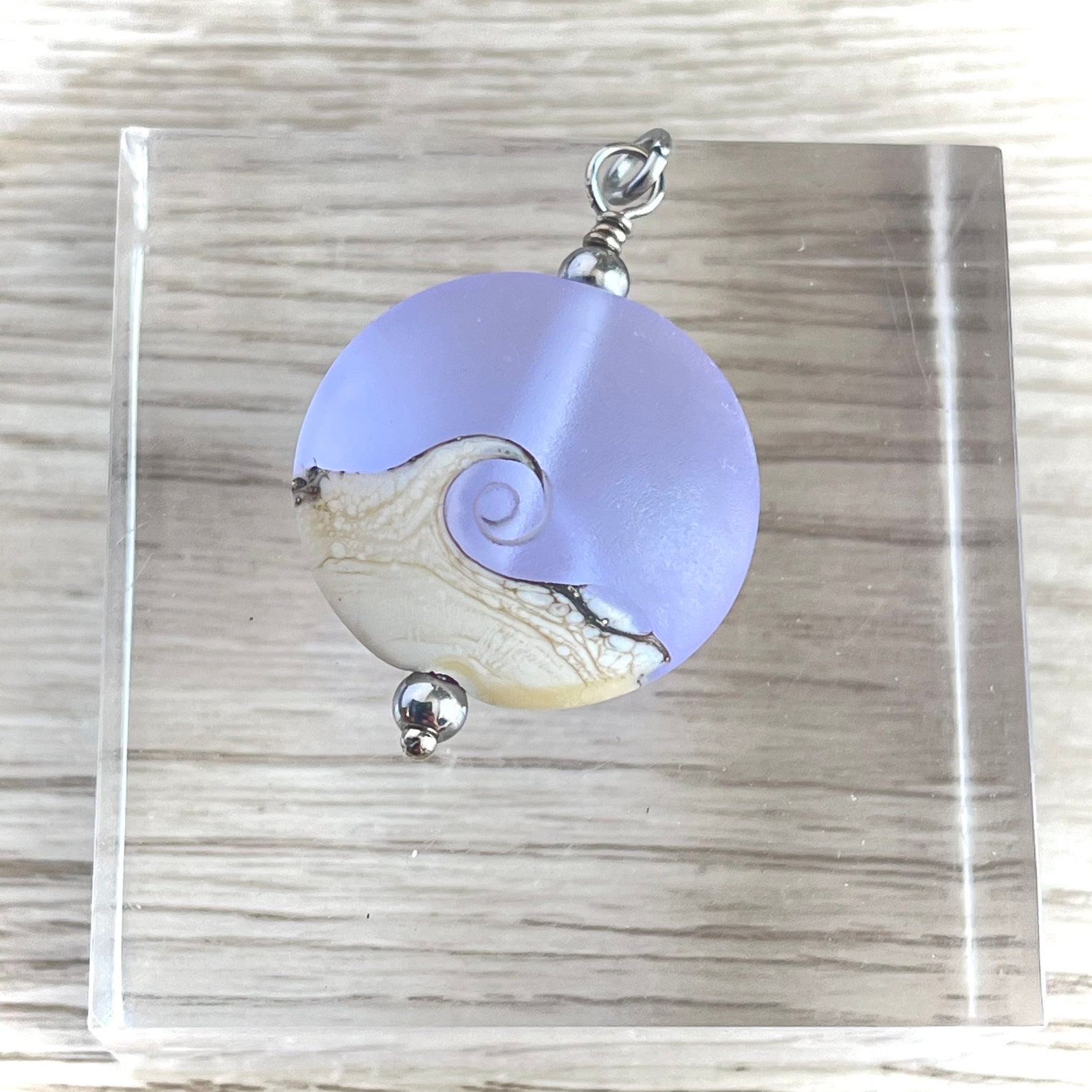 Purple lampwork Sea Glass Necklace, Best Selling Items