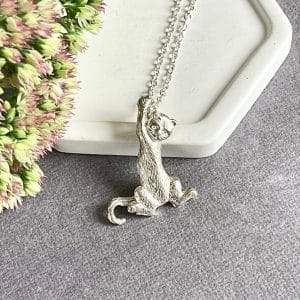 Silver sterling 925 cat handmade pendant, Unique silver jewelry, jewelry art, Christmas gift, ooak one of a kind, Art Necklace